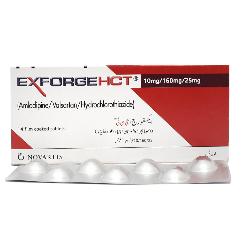 Exforge Hct 10/160/25mg