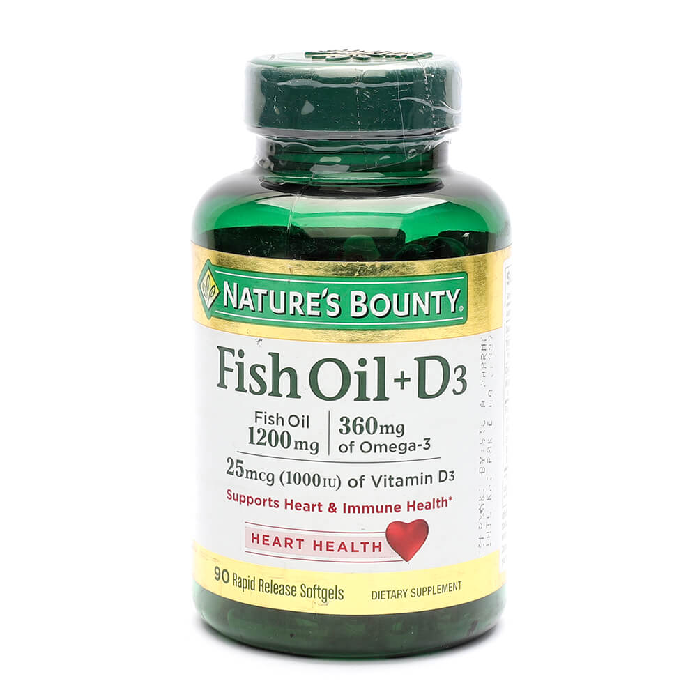 Nature's Bounty Fish Oil + Vitamin D3 (90)