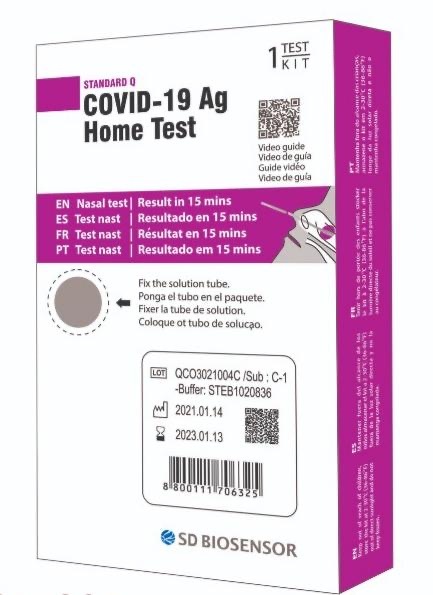 Standard Q Covid-19 Ag Home Test with Nasal Swab