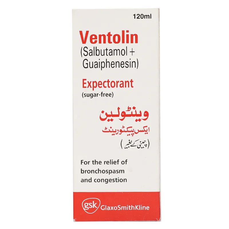 Ventoline Expectorant Syrup 120ml Uses, Side effects & Prices in Pakistan
